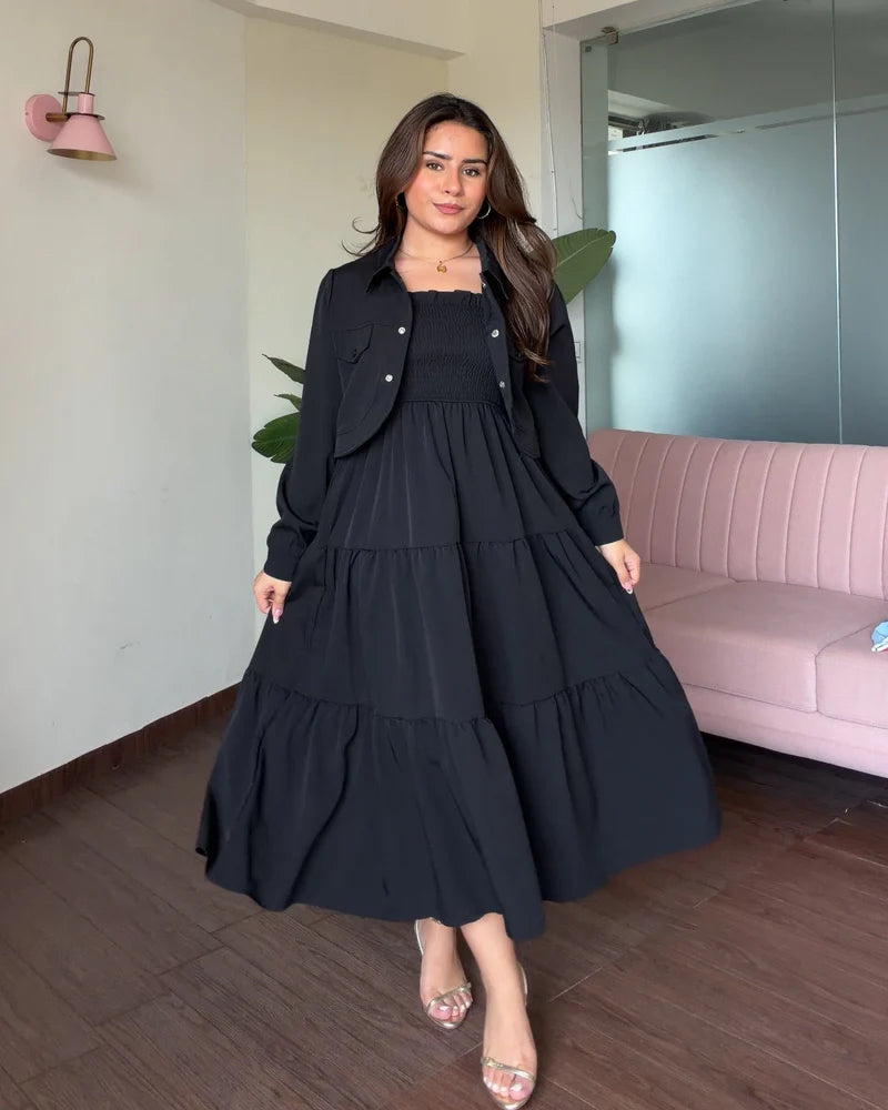 Flared Midi Dress