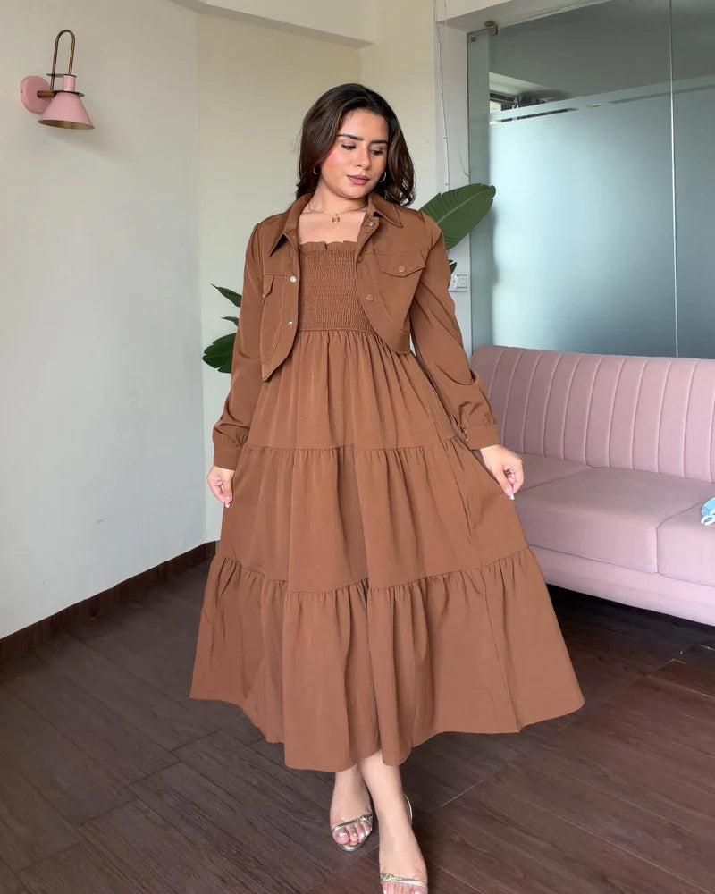 Flared Midi Dress