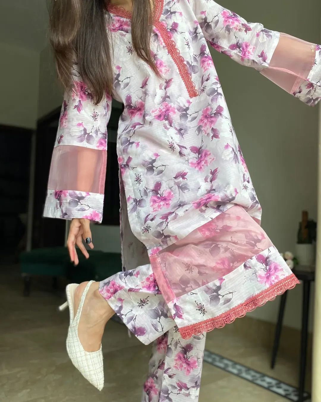 Summer Soft Toned Printed Suit🩷