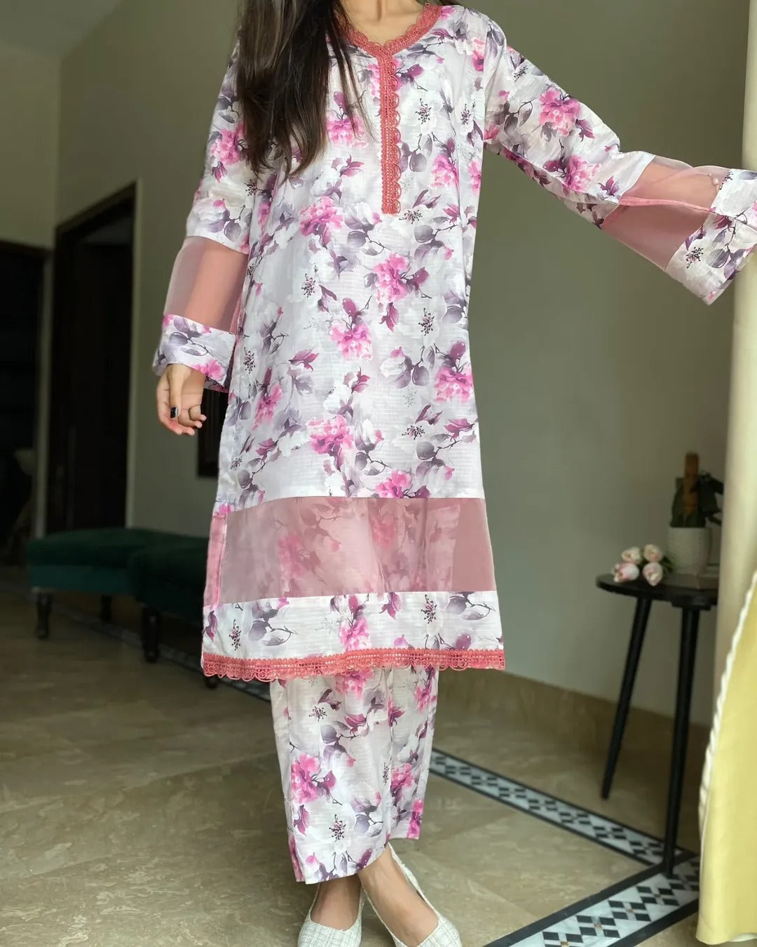 Summer Soft Toned Printed Suit🩷